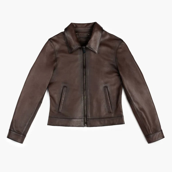 Womens Dark Brown Simple Jacket