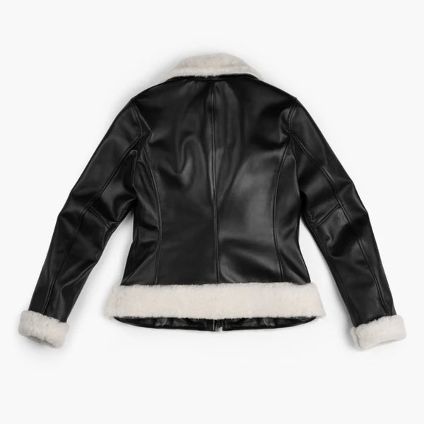 Womens Black Aviator Jacket