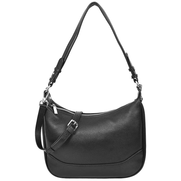 Womens Leather Hobo Style Shoulder Bag