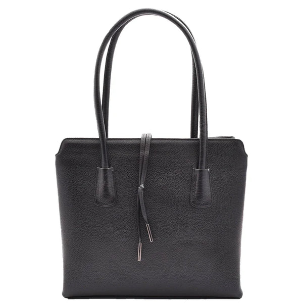 Leather Classic Tote Style Zip Opening Bag