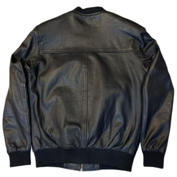 Black Bomber Leather Jacket