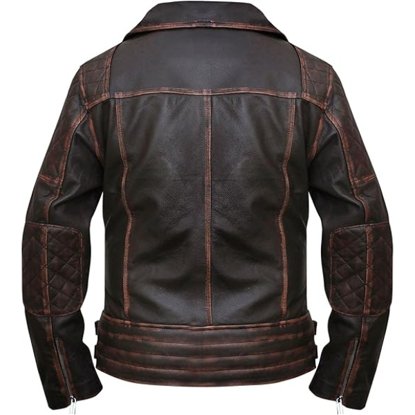 Vintage Classic Biker Style Leather Jacket