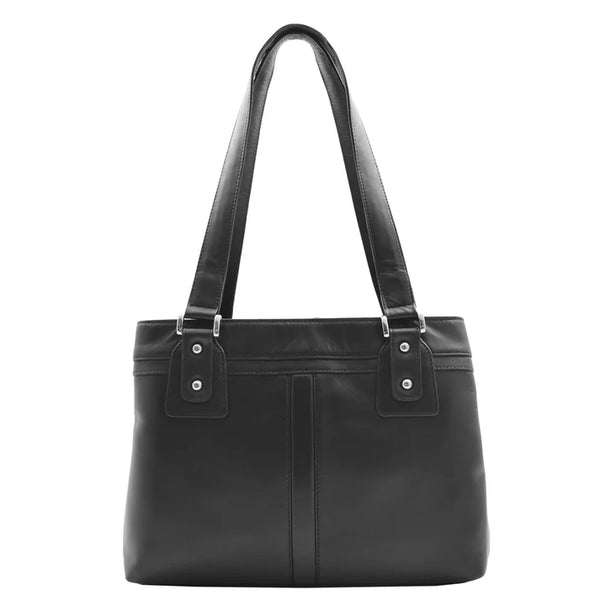 Womens Leather Mid Size Shopper Handbag