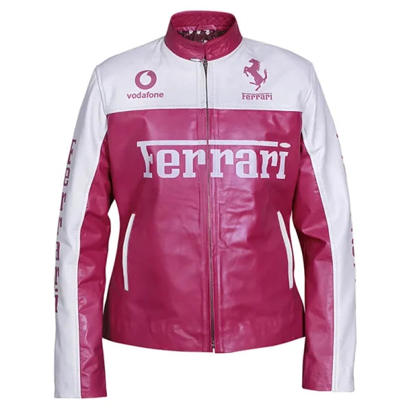 Pink Ferrari Leather Jacket