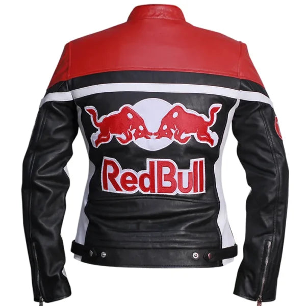 Red Bull Racing Motorcycle Leather Jacket