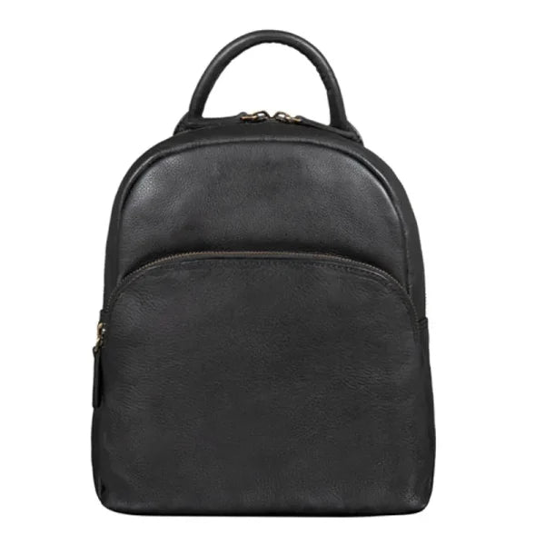 Black Fashion Leather Backpack Bag For Women