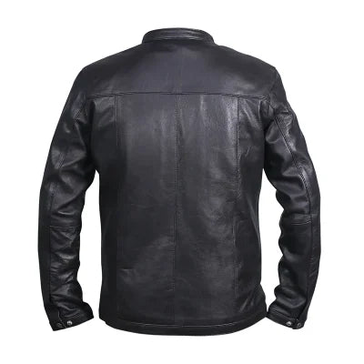 Black Retro Vintage Leather Jacket