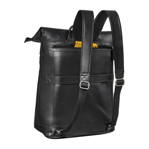 Slim Expandable Leather Backpack