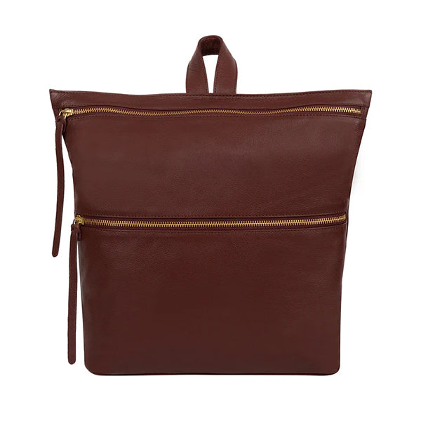 Rich Chestnut Leather Backpack