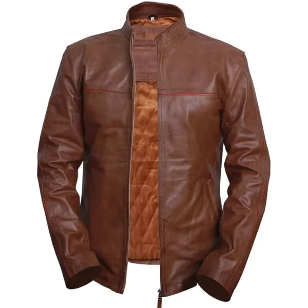 Cafe Racer Biker Leather Jacket