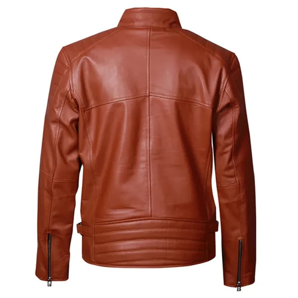 Cafe Racer Retro Style Biker Leather Jacket