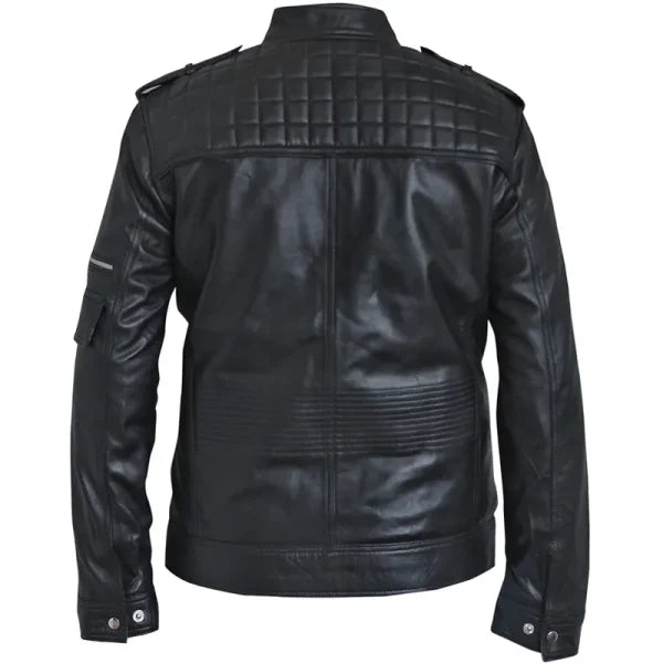 Vintage Retro Biker Leather Jacket