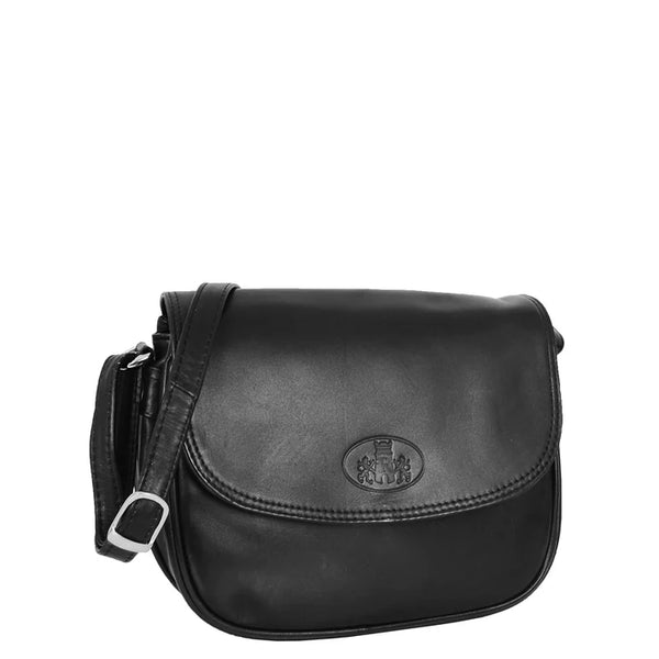 Womens Leather Cross Body Flap over Bag