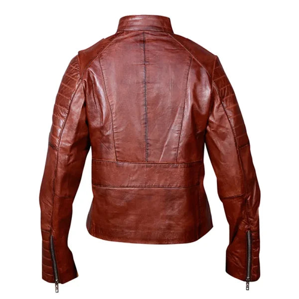 Classic Cafe Racer Motorcycle Leather Jacket