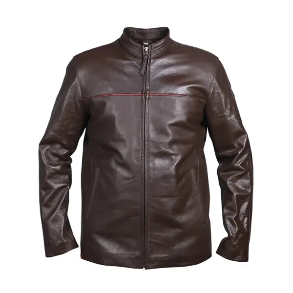 Dark Brown Casual Leather Jacket