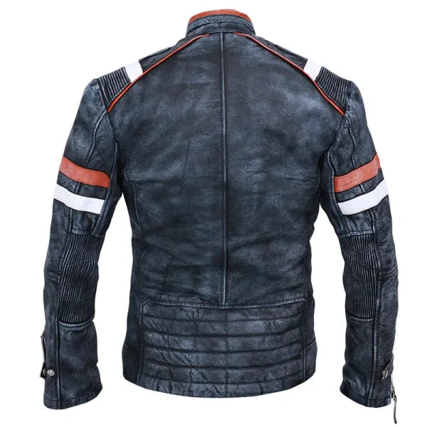 Eurovision Song Contest Will Ferrell Cafe Racer Leather Jacket