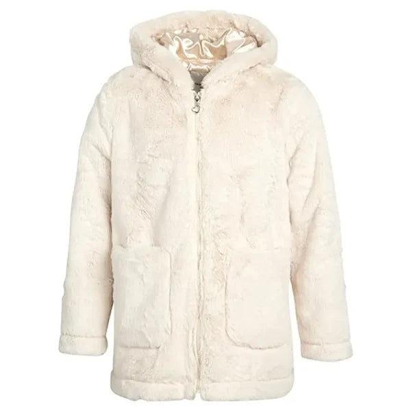 Natural Real Fur Hooded Coat