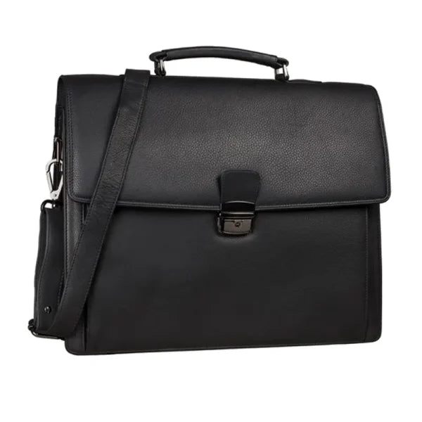 Men’s Vintage Black Business Leather Bag