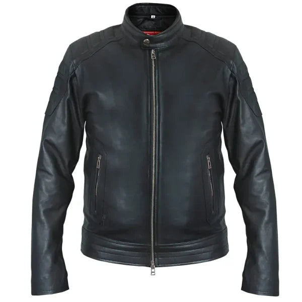 Jensen Huang Black Motorcycle Leather Jacket