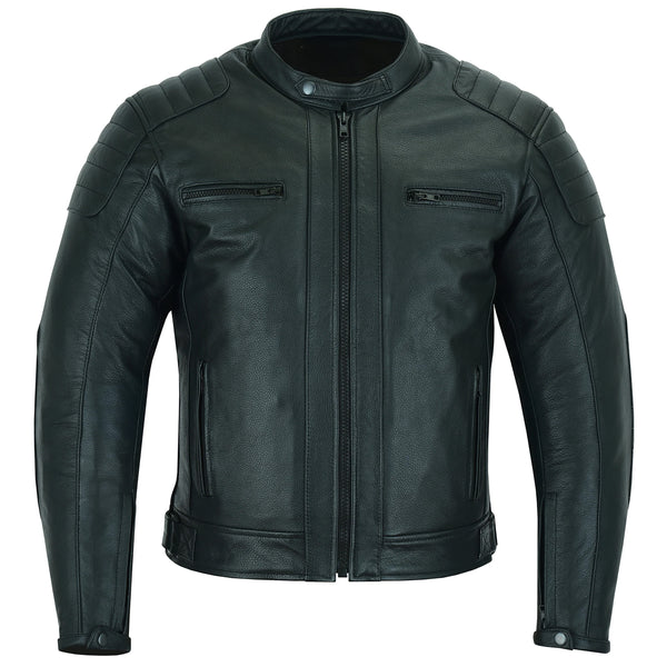 Touring Black Leather Motorcycle Jacket