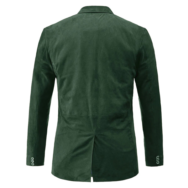 Timber Green Leather Blazer