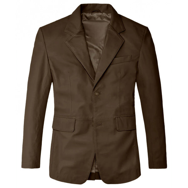 Soft Scottish Brown Leather Blazer