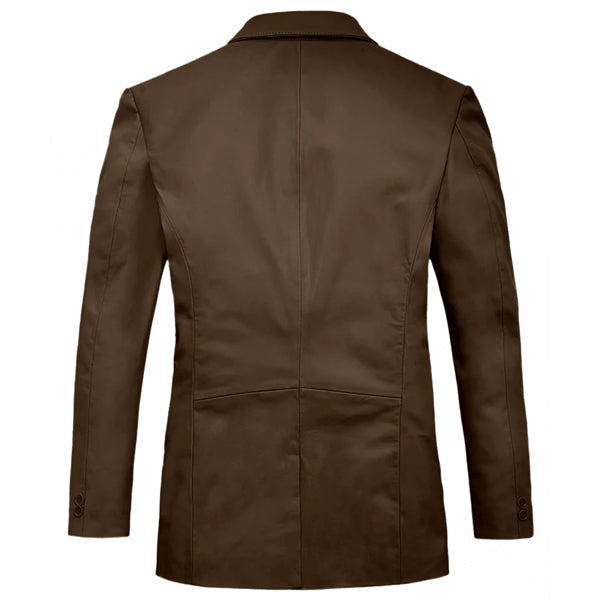 Soft Scottish Brown Leather Blazer