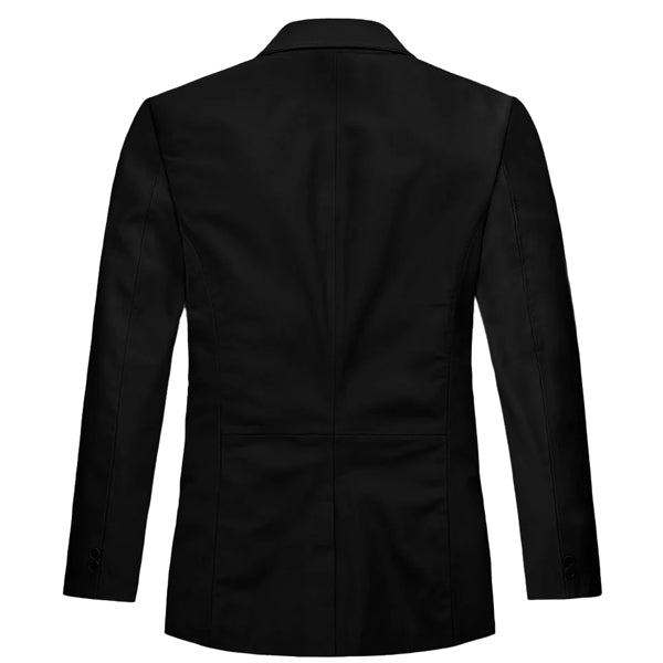 Rich Black Leather Blazer