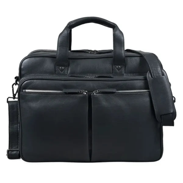 Men Micro Business Leather Black Bag