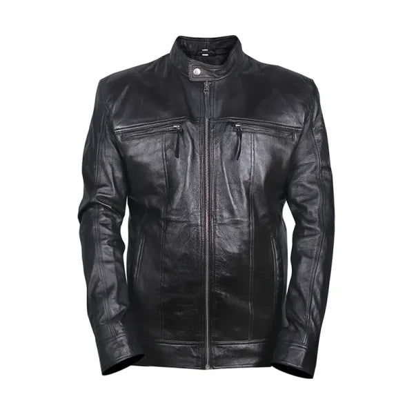 Men’s Biker Black Leather Jacket