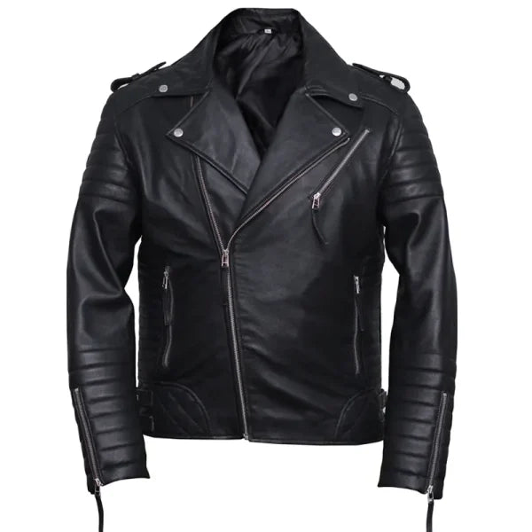 Brando Diamond Design Motorcycle Leather Jacket