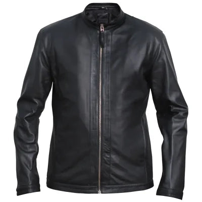 Slim Fit Biker Motorcycle Leather Jacket