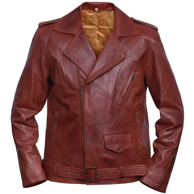 Brando Motorcycle Brown Leather Jacket