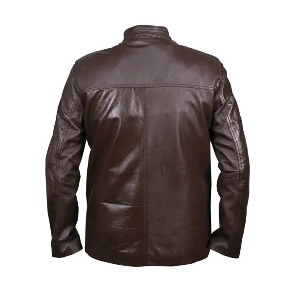 Dark Brown Casual Leather Jacket