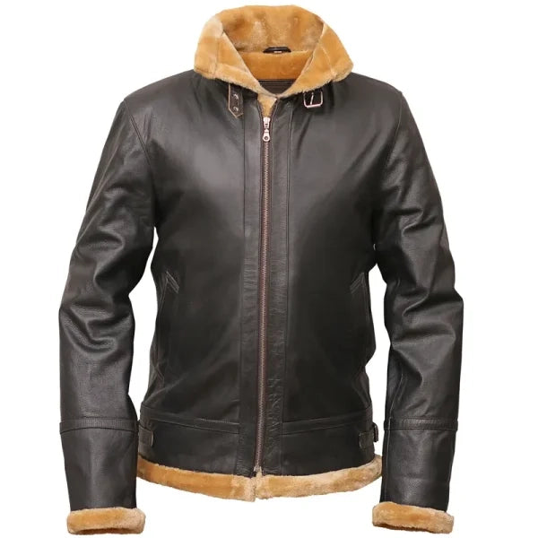 Brown Shearling Leather Jacket