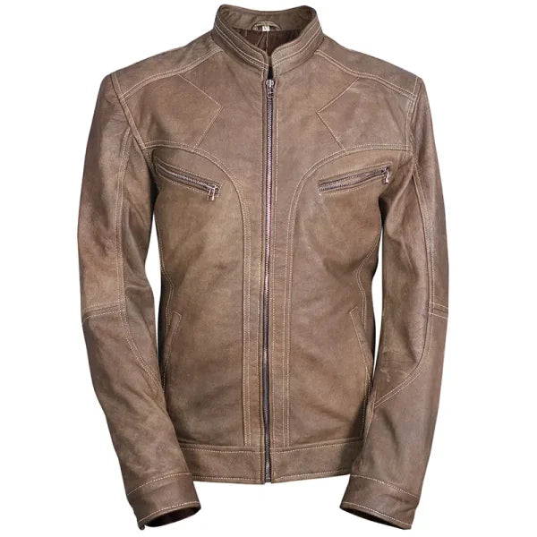 J9 Distressed Leather Jacket