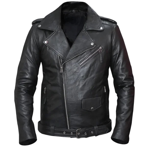 Slim Fit Biker Style Leather Jacket