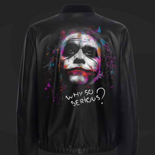 Why So Serious – Hand-Painted Leather Jacket