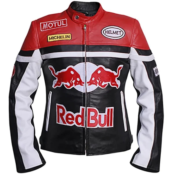 Red Bull Racing Motorcycle Leather Jacket