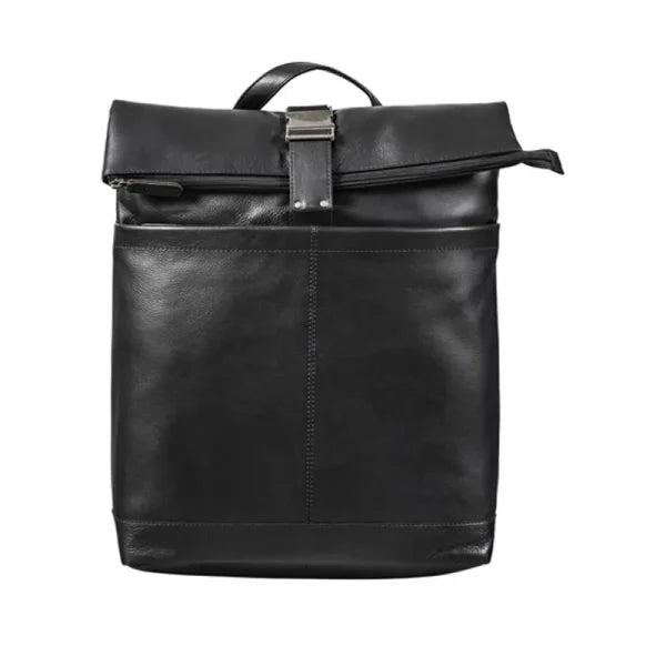 Slim Expandable Leather Backpack