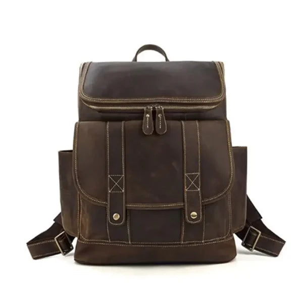 Slim Genuine Leather Backpack