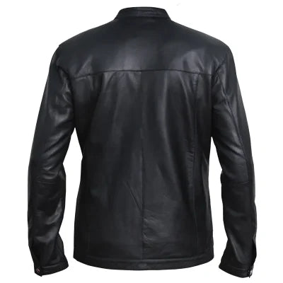 Slim Fit Biker Motorcycle Leather Jacket