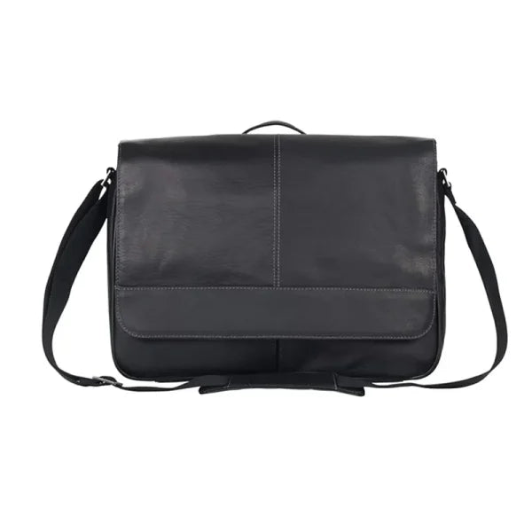 Stylish Black Messenger Leather Bag