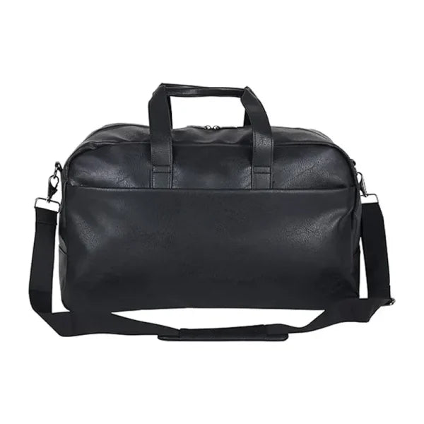 Trendsetting Black Leather Luggage Bag