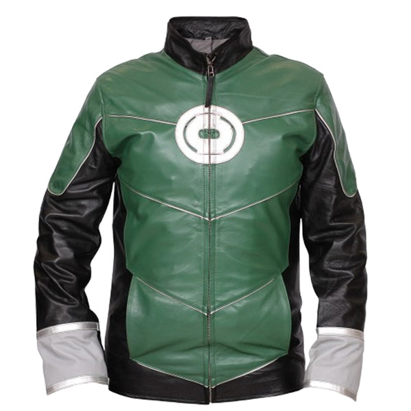 Jordan Green Lantern Leather Jacket