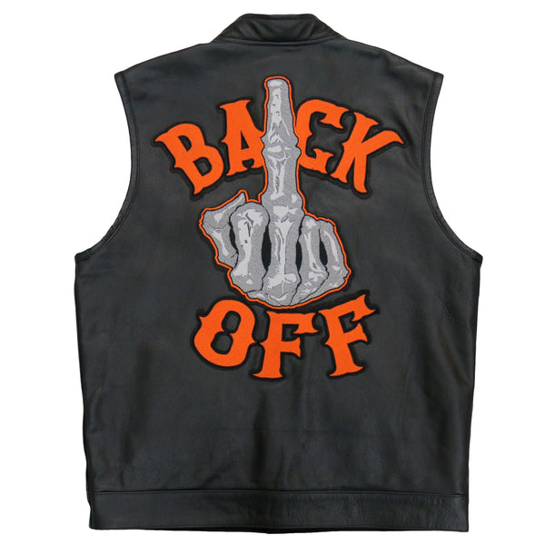 Men's Black 'Back Off Finger' Vest