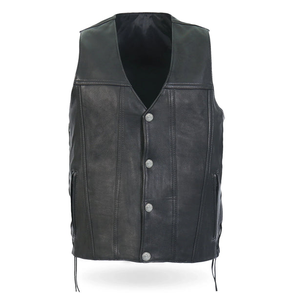 Men's Buffalo Nickel Snap Biker Vest