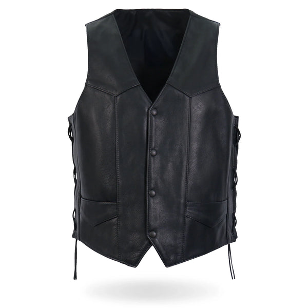 Men's Side Lace Premium Biker Vest