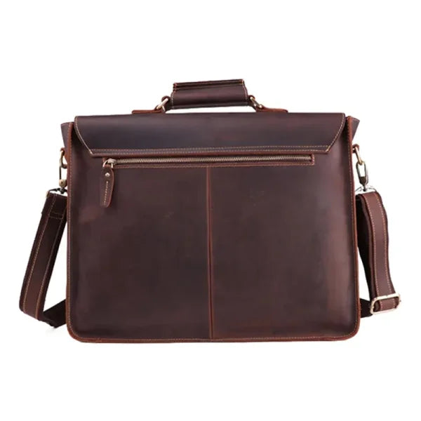 Vintage Vibes Modern Edge Leather Messenger Bag