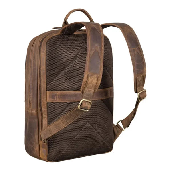 Business Brown Genuine Leather Backpack